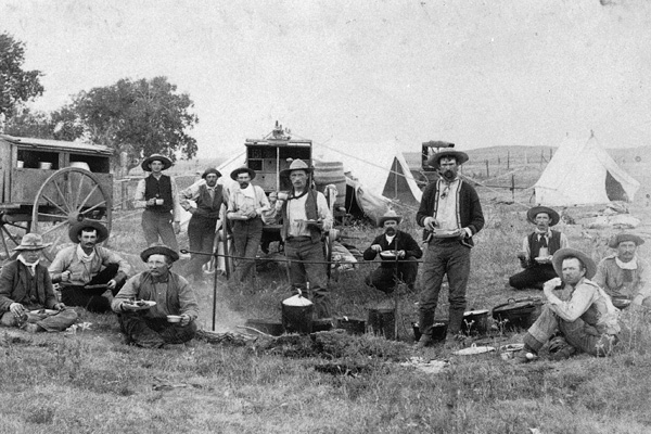 Cowboys taking a break from a long day.