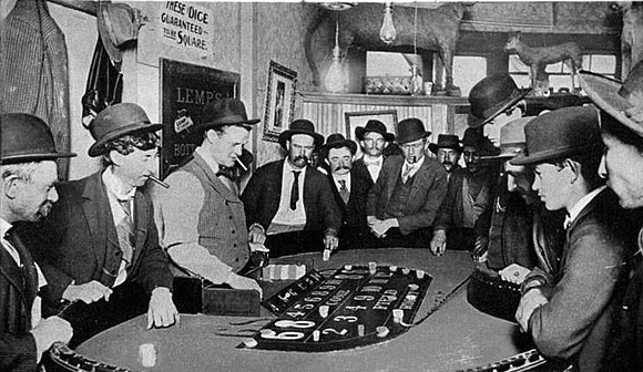 Gamblers in suits
